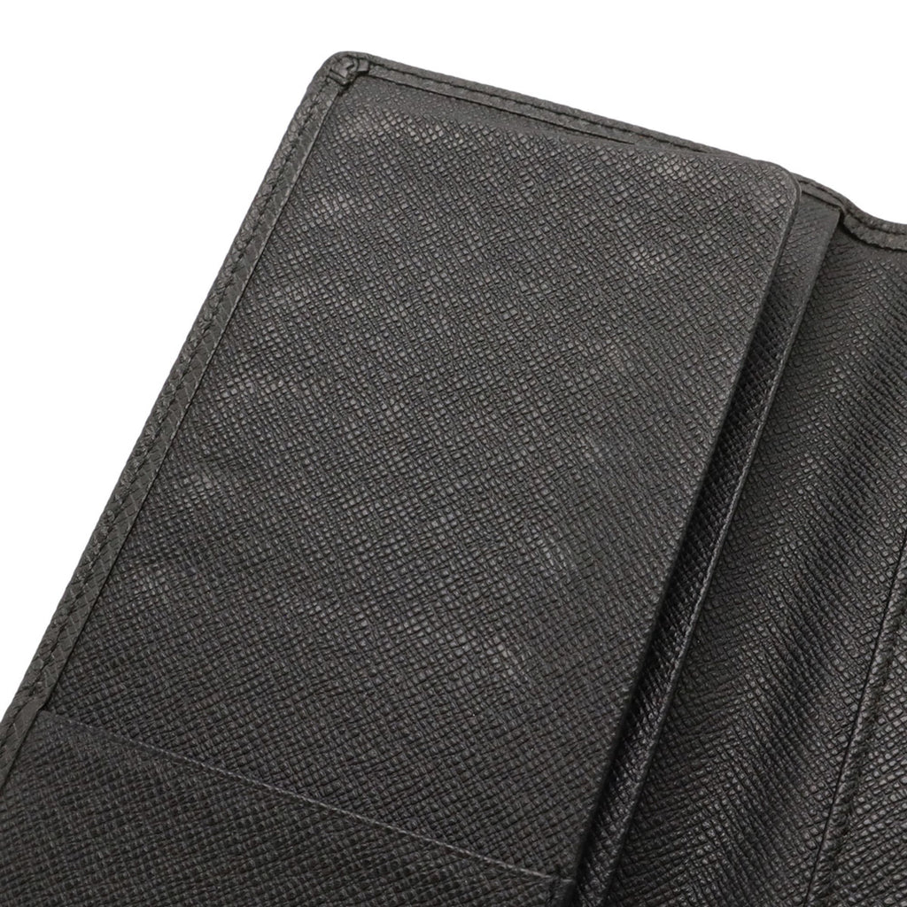 Louis Vuitton Ardoise Black Taiga Leather Leather Long Wallet