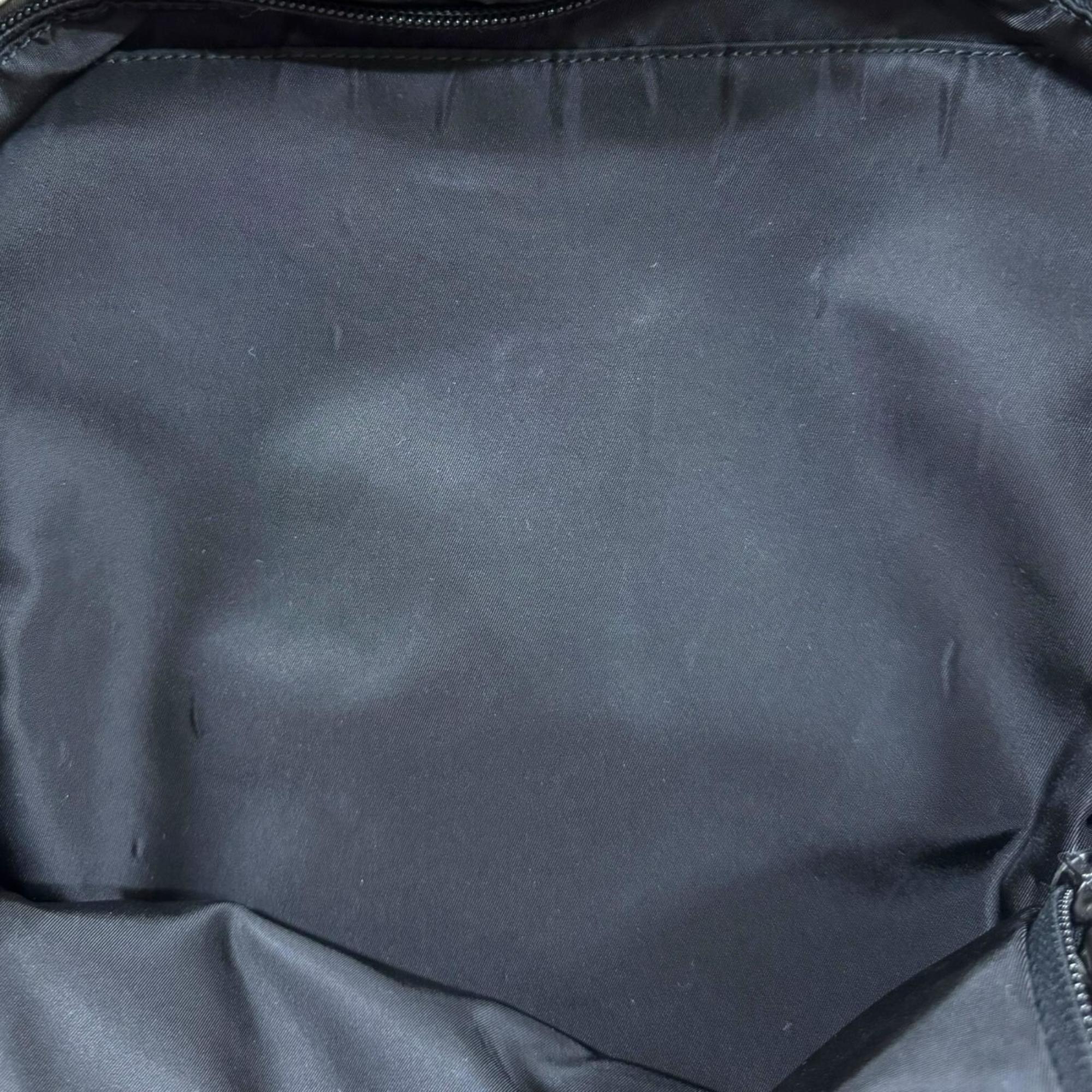 Prada Black Green Nylon Backpack