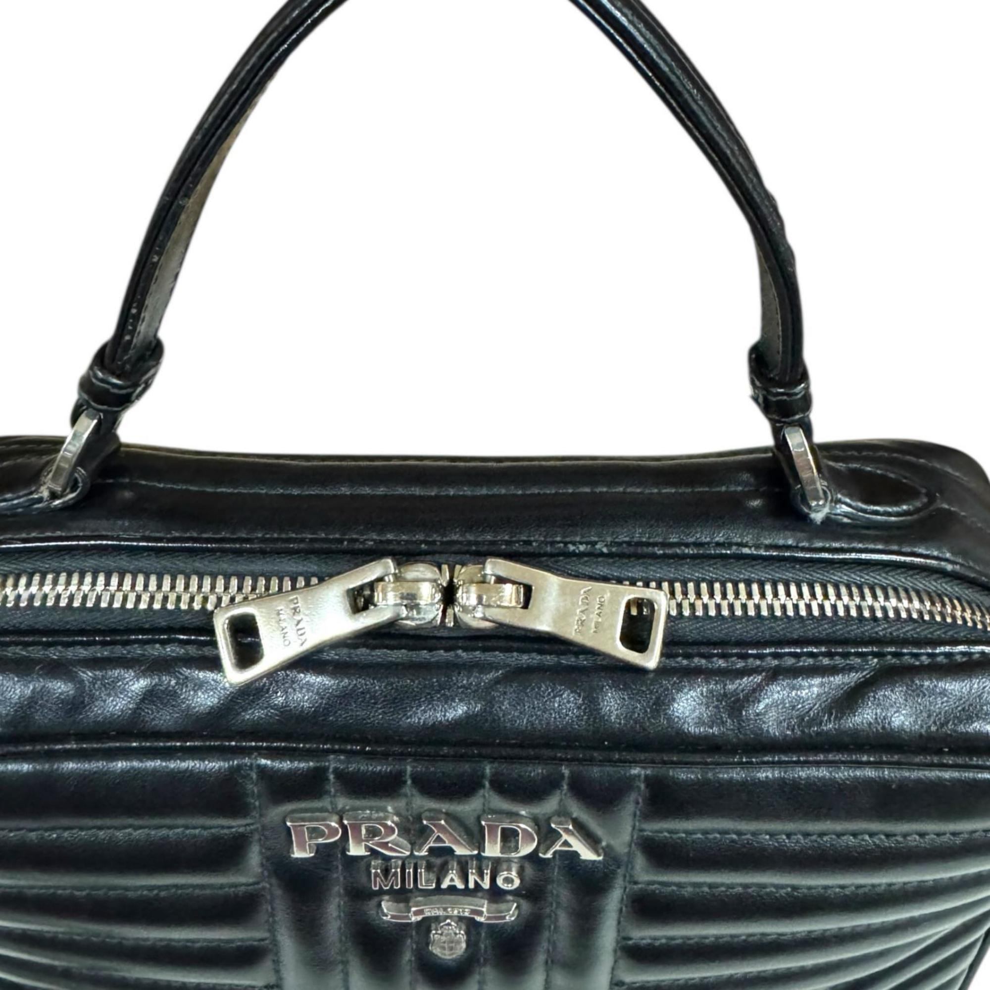 Prada Black Leather Shoulder Bag
