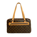 Louis Vuitton Brown Leather Pvc Boston Bag Shoulder Bag