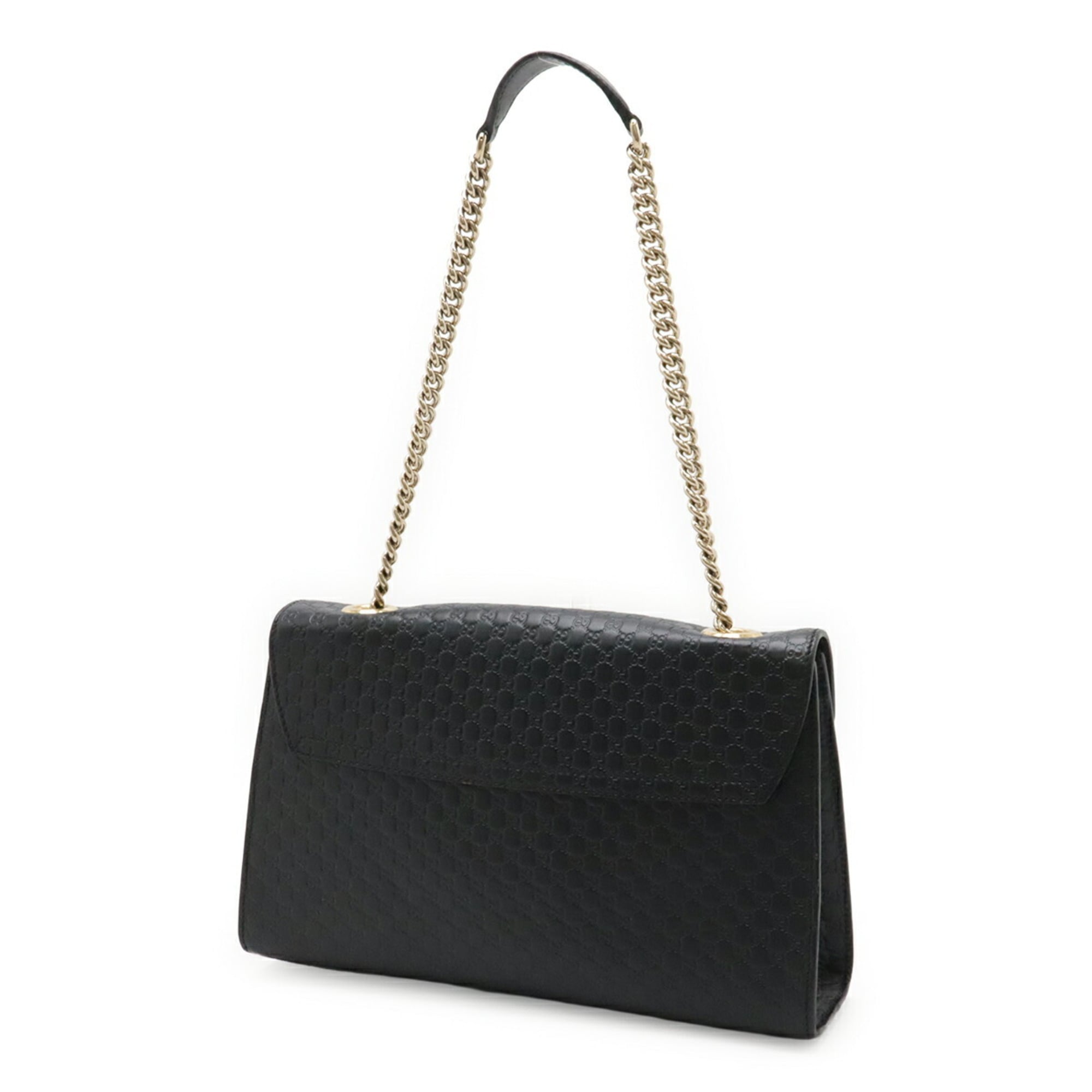 Gucci Microguccissima Black Micro Gg Leather Shoulder Bag (Pre-Owned)