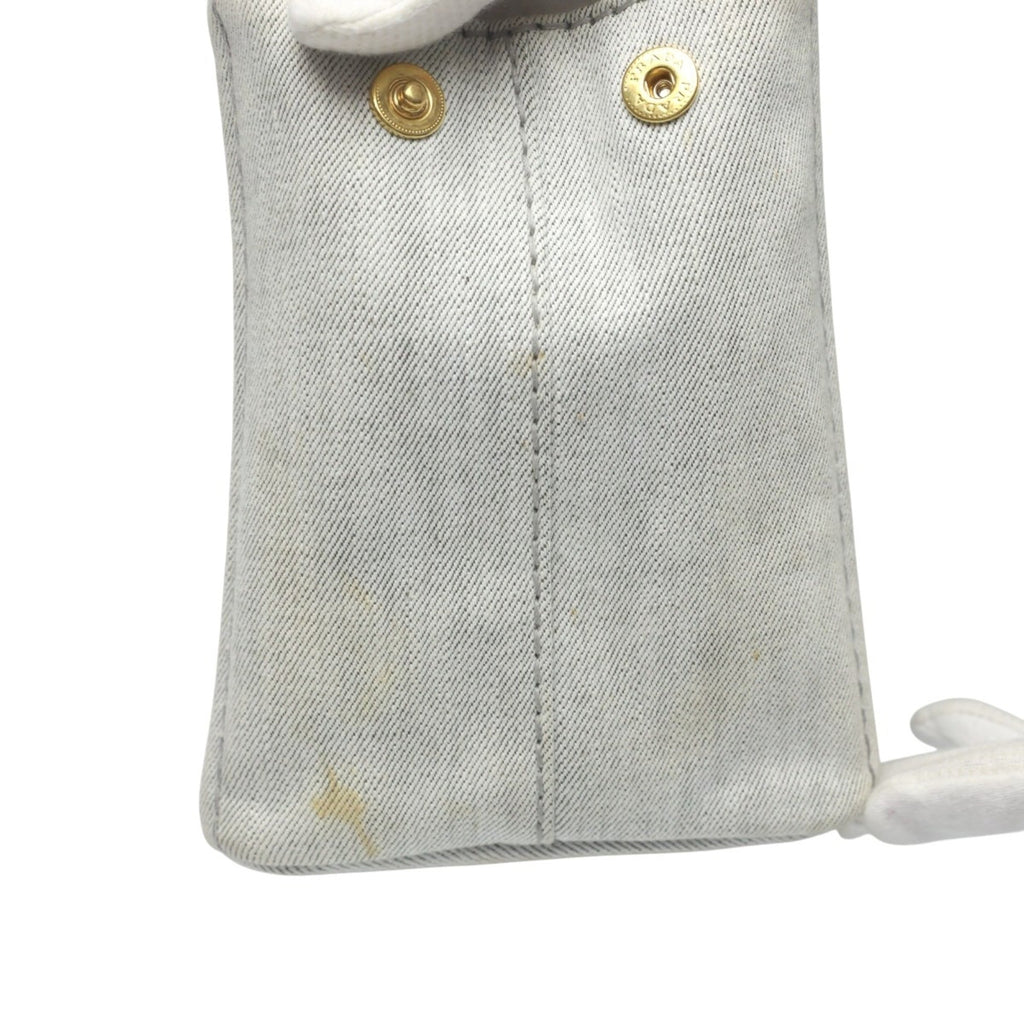 Prada White Canvas Tote Bag
