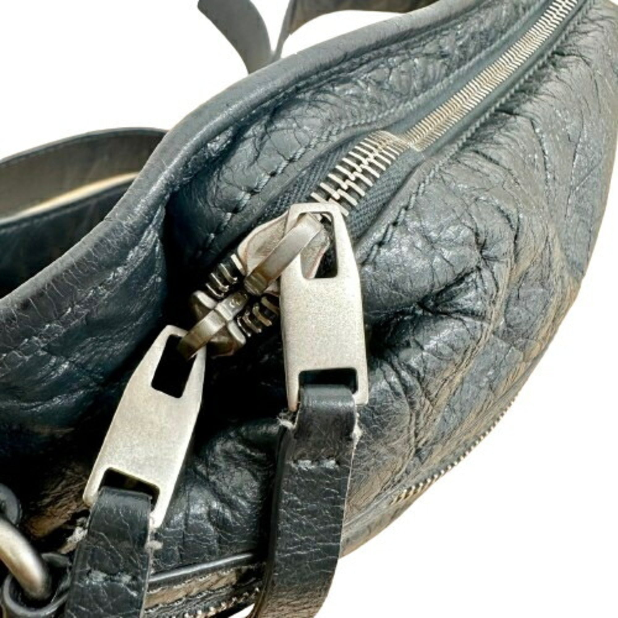 Balenciaga Gray Leather Fanny Pack Sling
