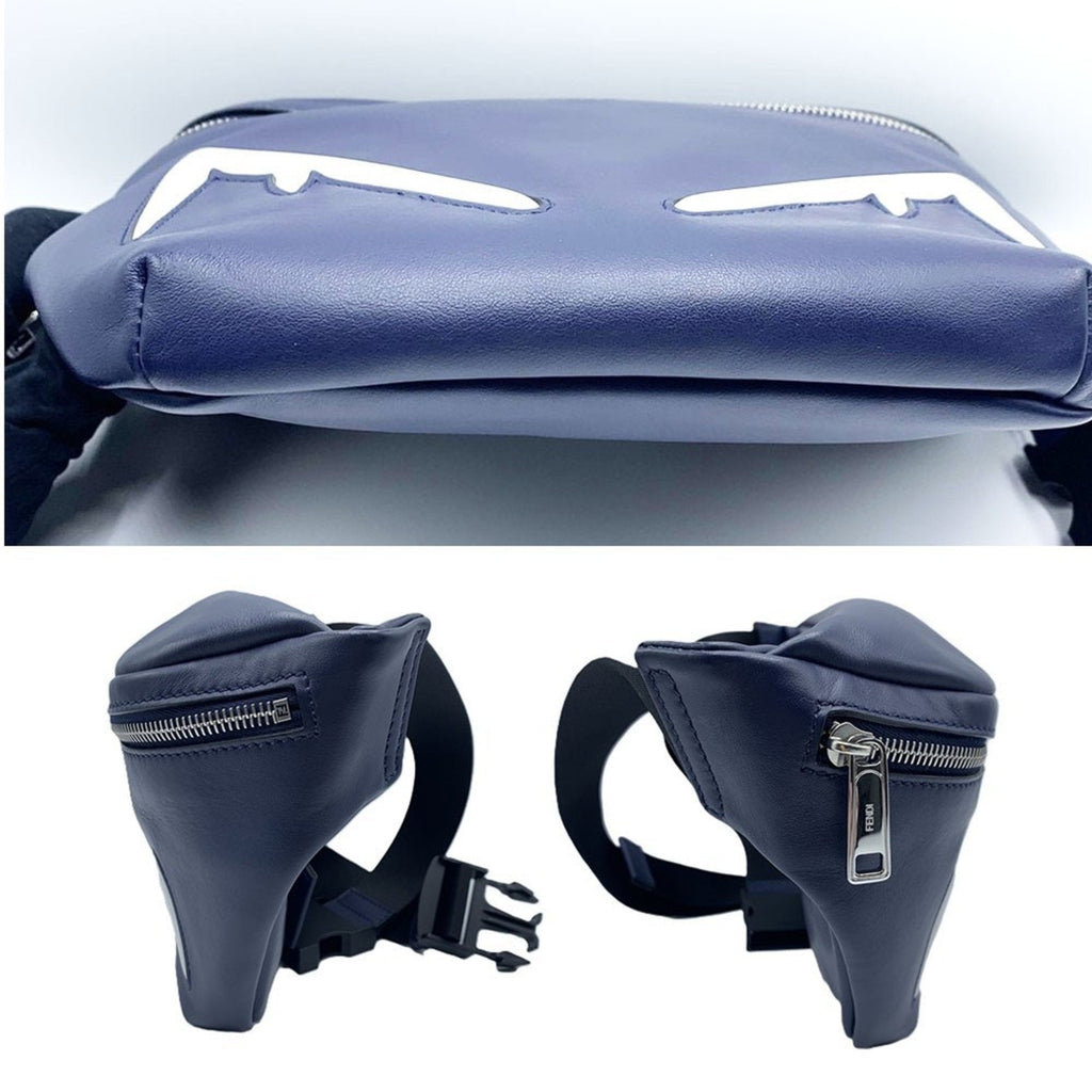 Fendi Navy Leather Fanny Pack