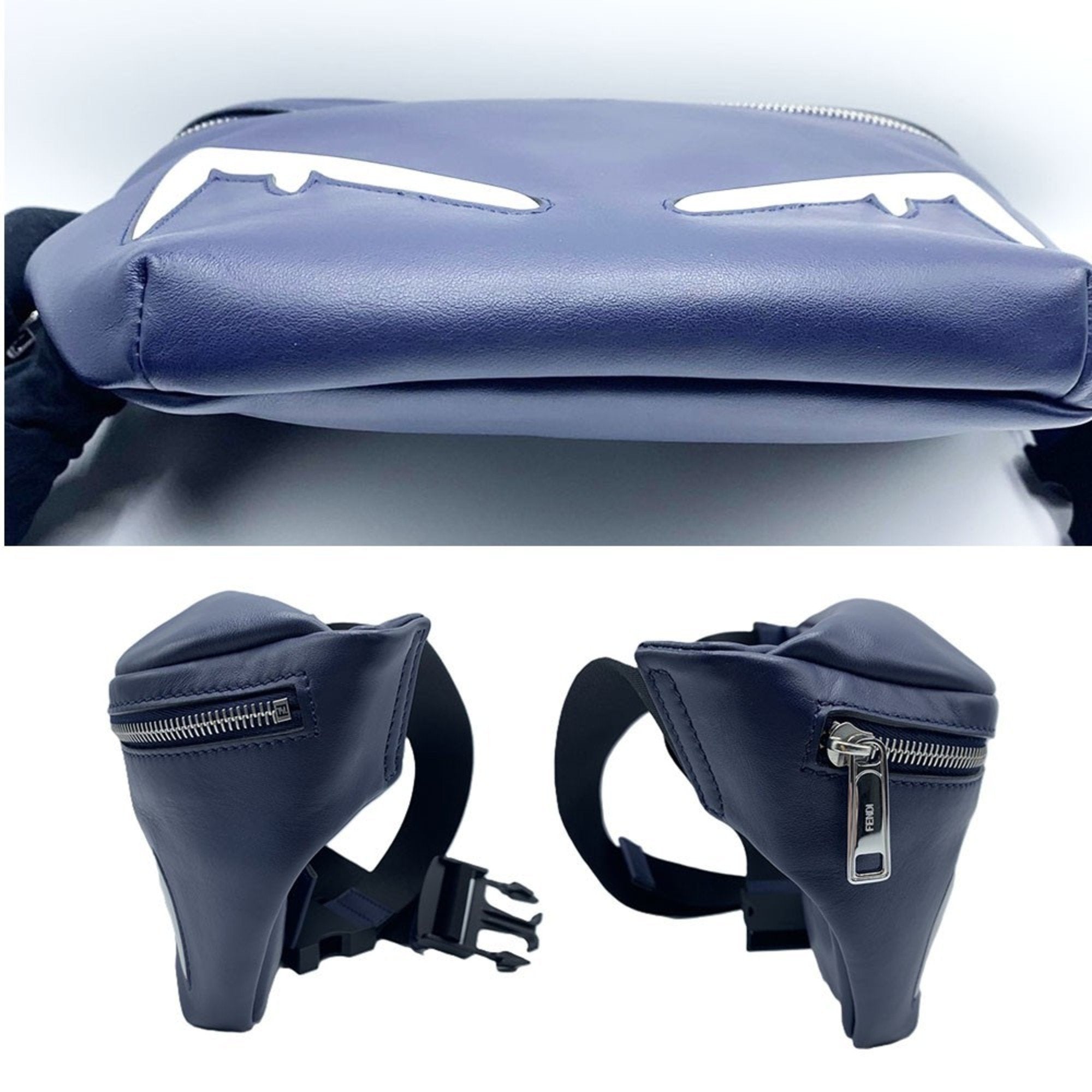 Fendi Navy Leather Fanny Pack