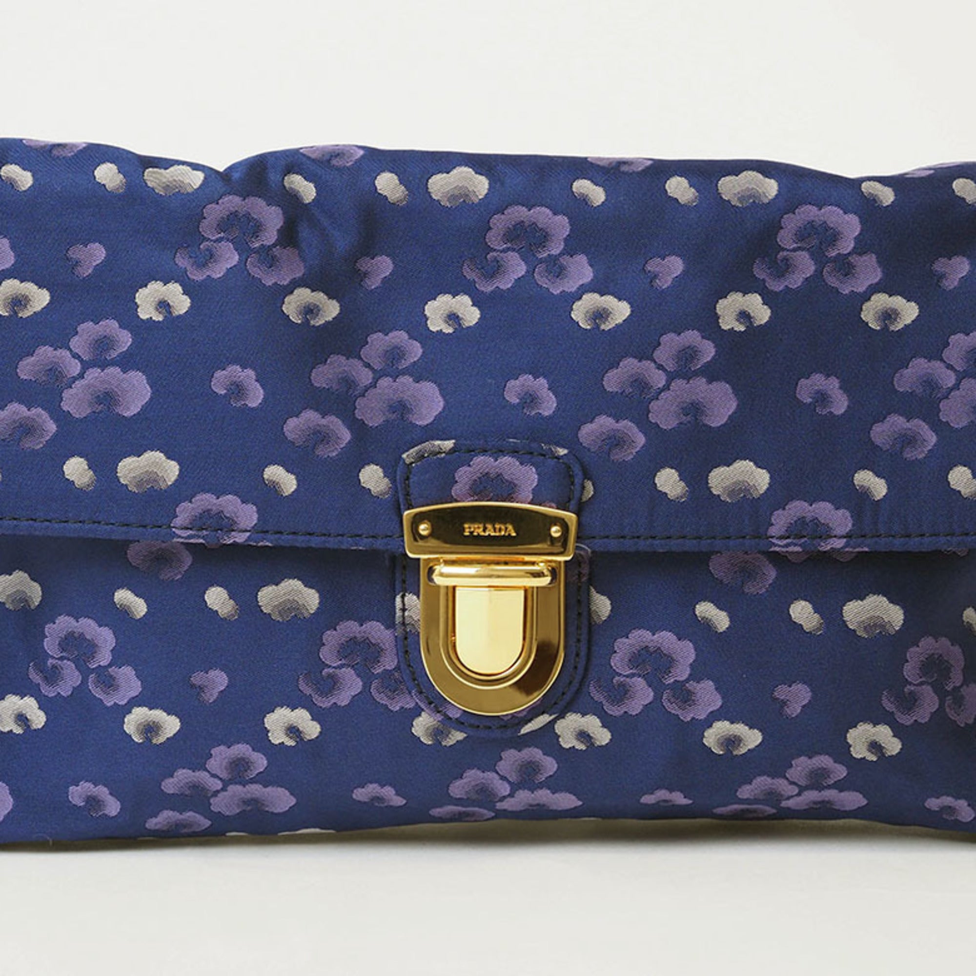 Prada Navy Nylon Shoulder Bag