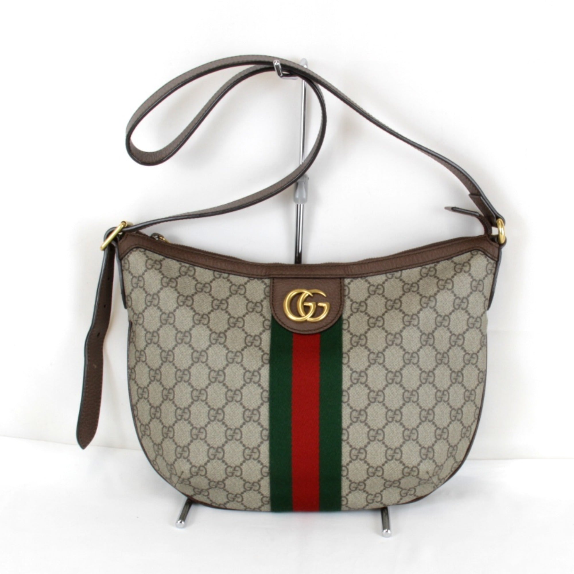 Gucci Ophidia Brown Gg Supreme Shoulder Bag (Pre-Owned)