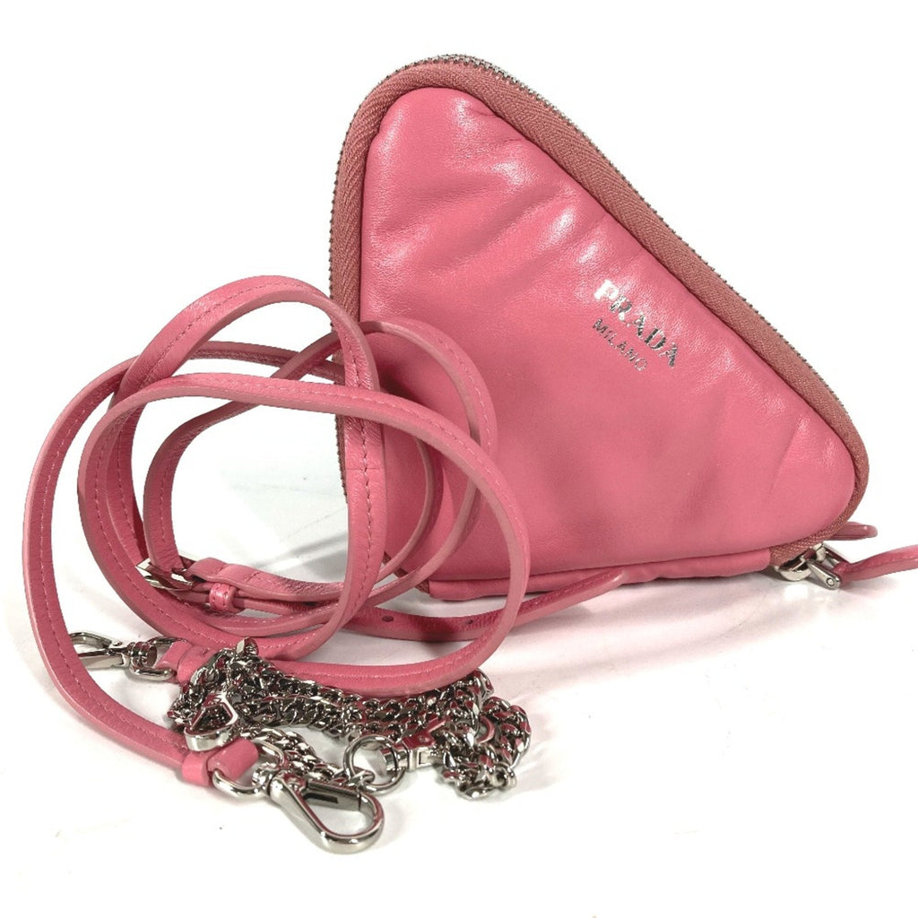 Prada Pink Leather Shoulder Bag