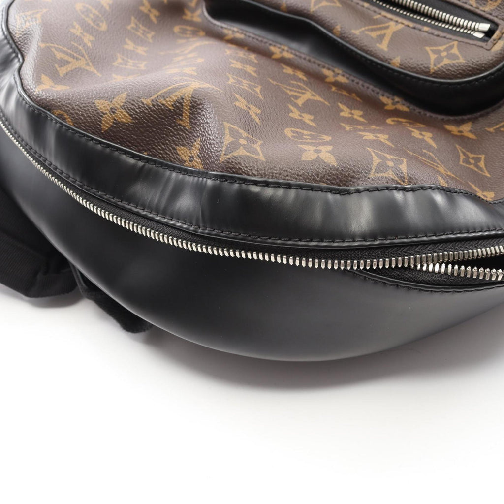 Louis Vuitton Black Brown Coated Canvas Monogram Pvc Leather Backpack