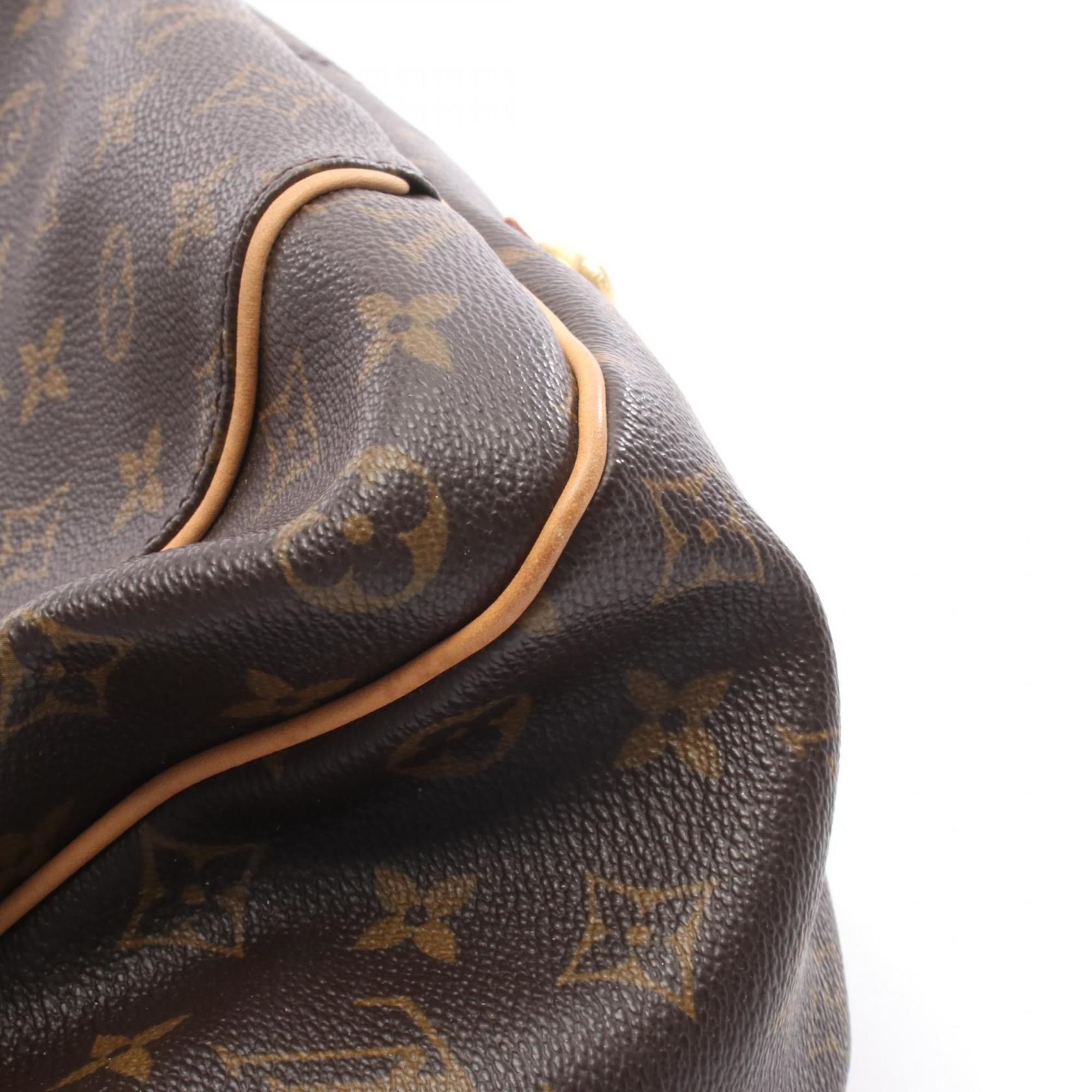 Louis Vuitton Brown Coated Canvas Leather Shoulder Bag