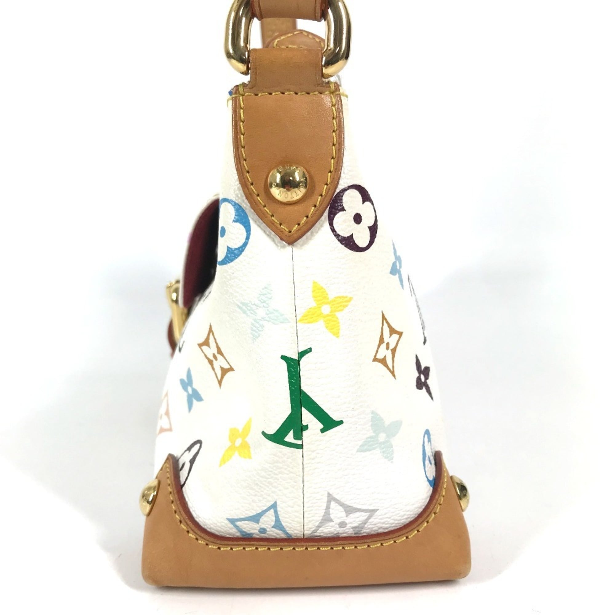 Louis Vuitton Blanc Multi-Color White Yellow Monogram Multicolore Canvas Handbag Shoulder Bag