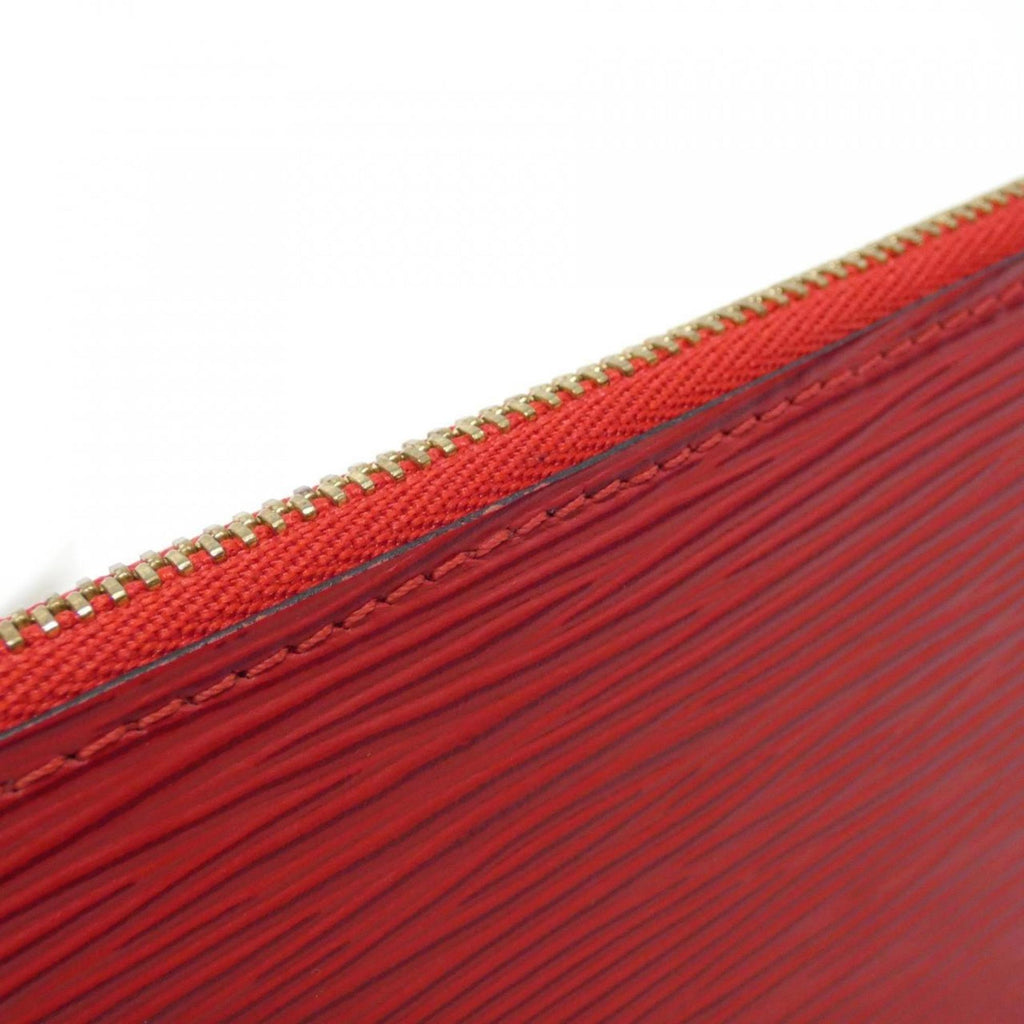Louis Vuitton Red Color Leather Pochette Pouch