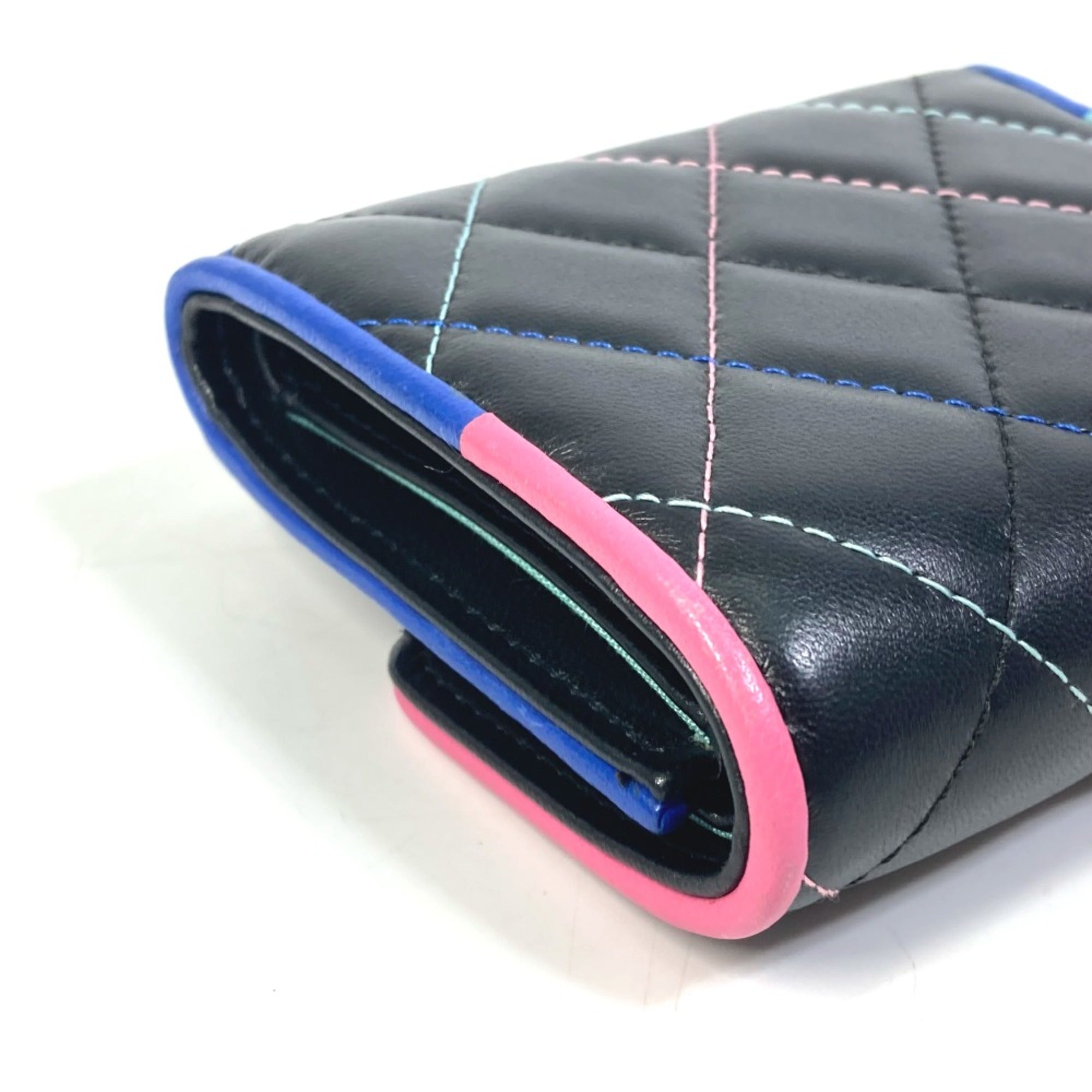 Chanel Black Leather Wallet (Tri-Fold)