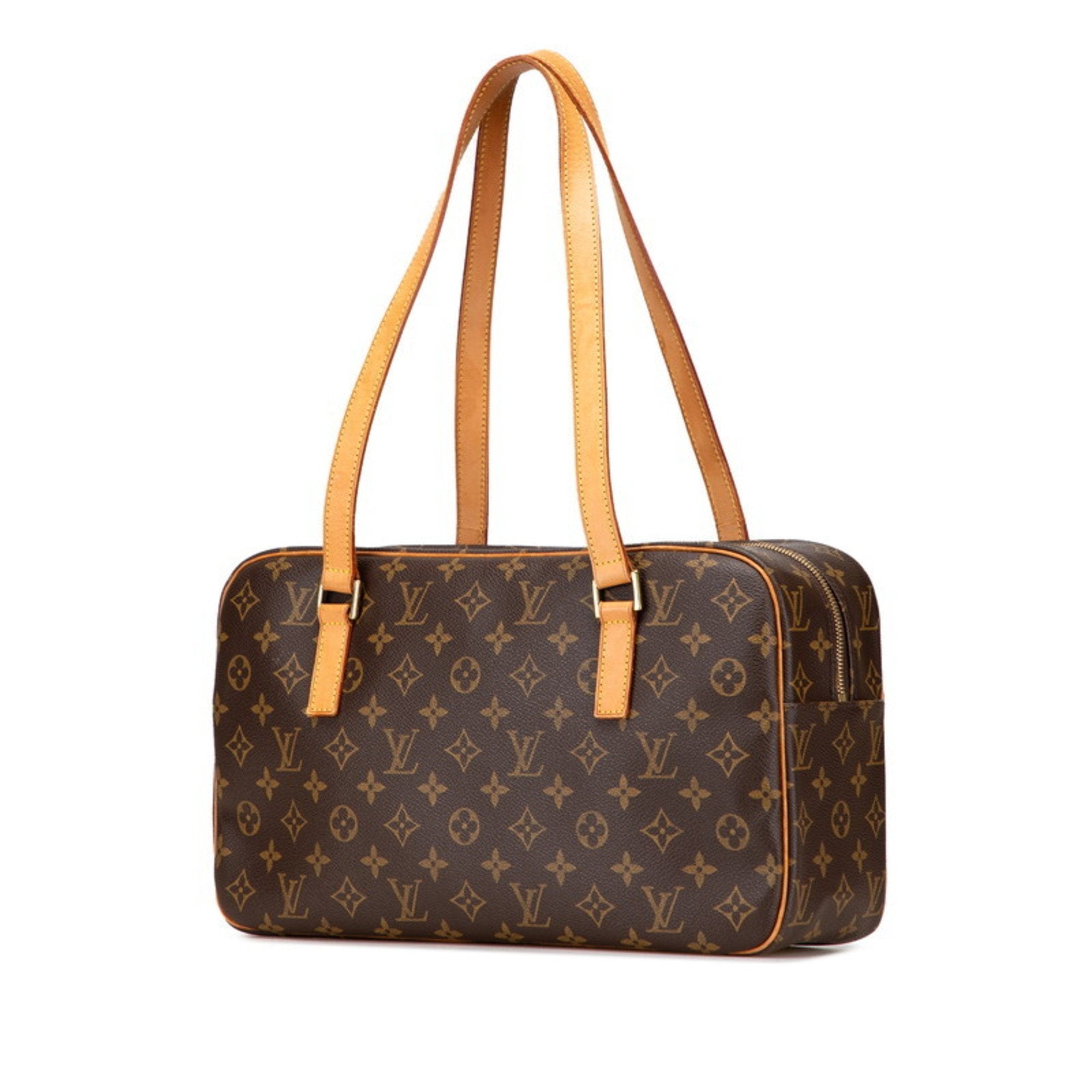 Louis Vuitton Monogram Brown Pvc Leather Handbag Shoulder Bag