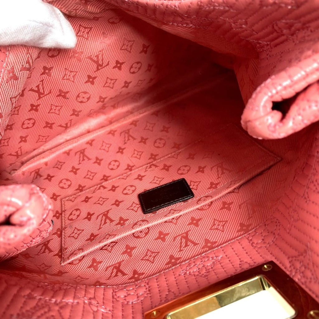 Louis Vuitton Pink Rose Leather Clutch Bag