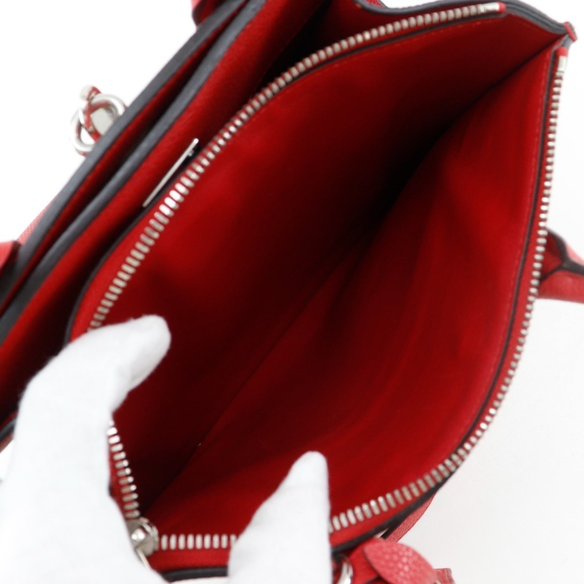 Louis Vuitton Red Color Rouge Leather Handbag Shoulder Bag