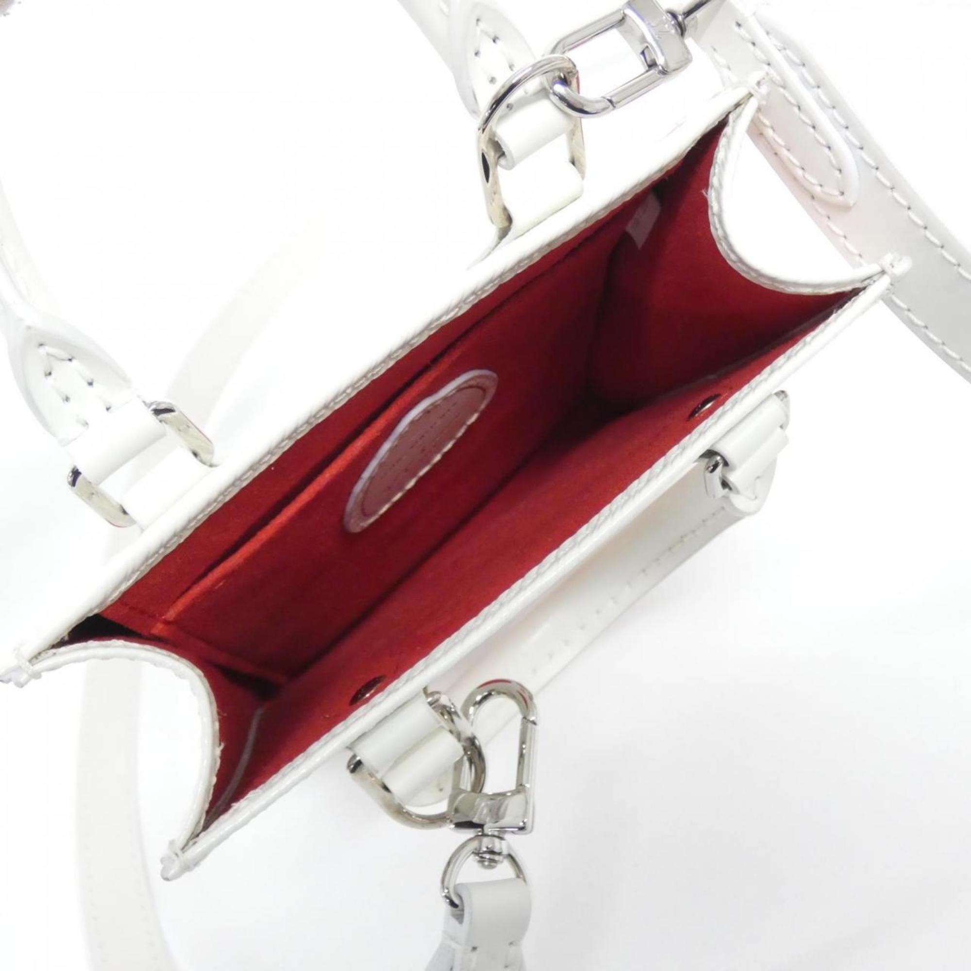 Louis Vuitton Epi Blanc Rouge Leather Handbag