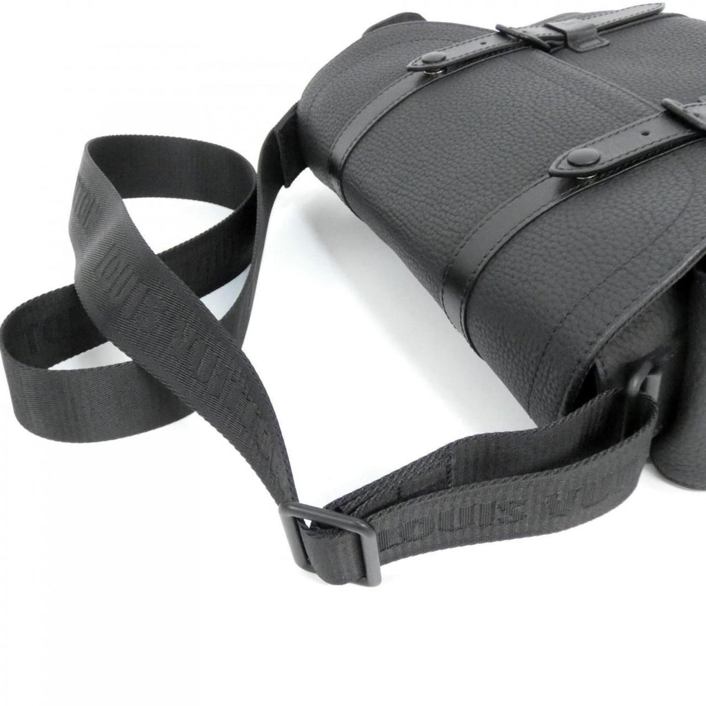 Louis Vuitton Black Leather Shoulder Bag