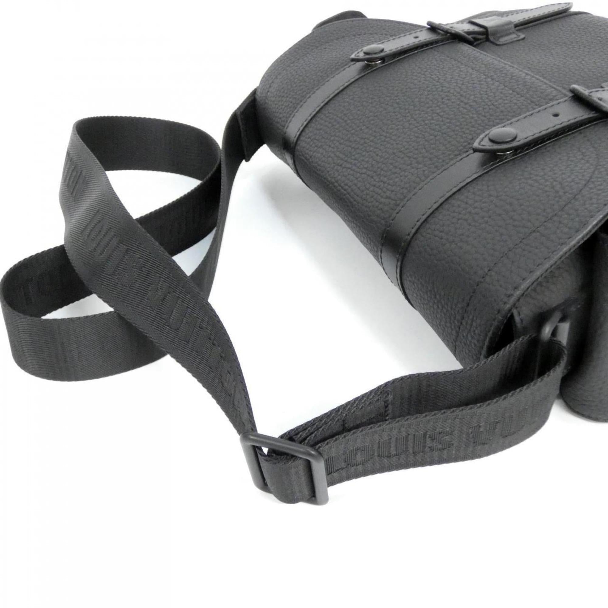 Louis Vuitton Black Leather Shoulder Bag