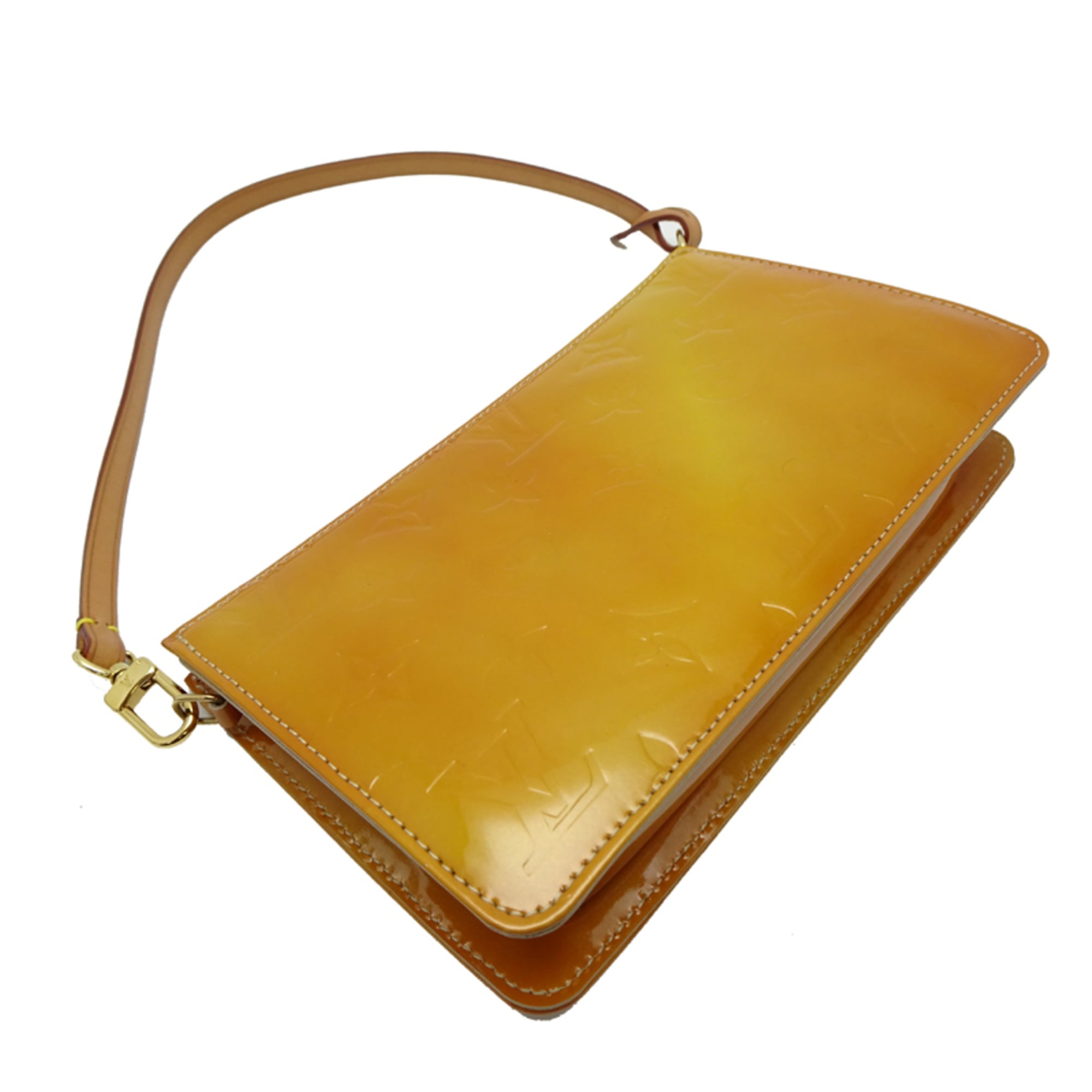 Louis Vuitton Yellow Monogram Vernis Pouch