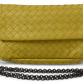 Bottega Veneta Mustard Leather Clutch Bag Shoulder Bag