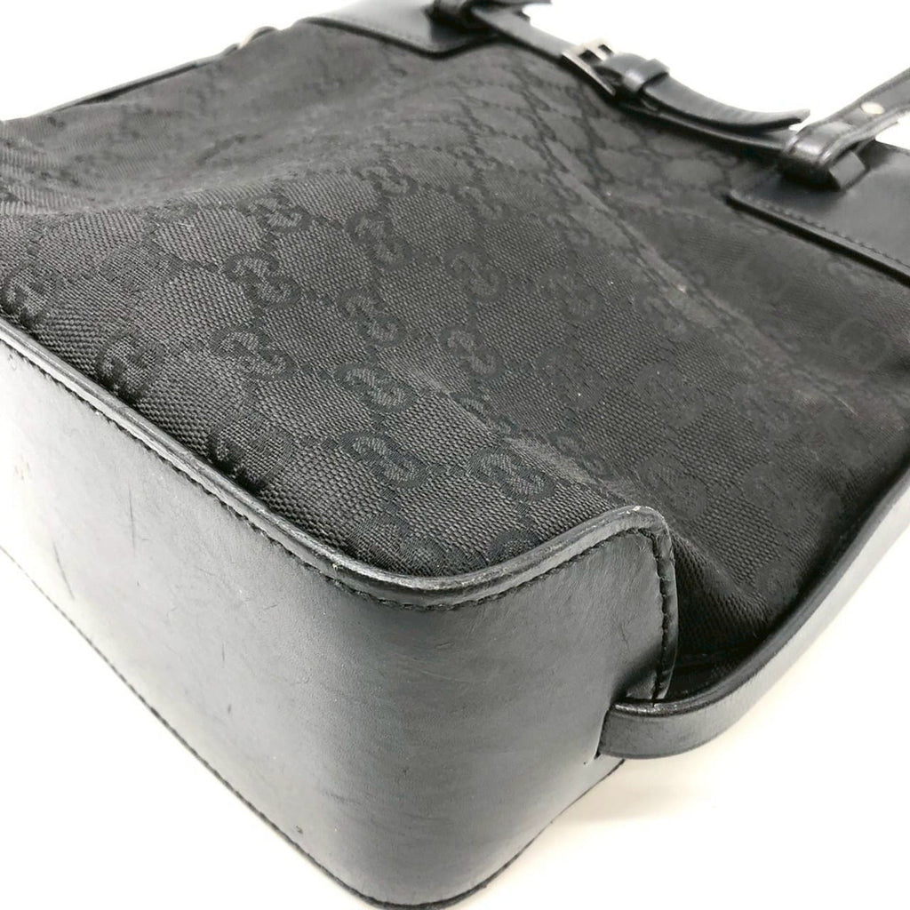 Gucci Gg Canvas Black Gg Canvas Handbag Tote Bag (Pre-Owned)