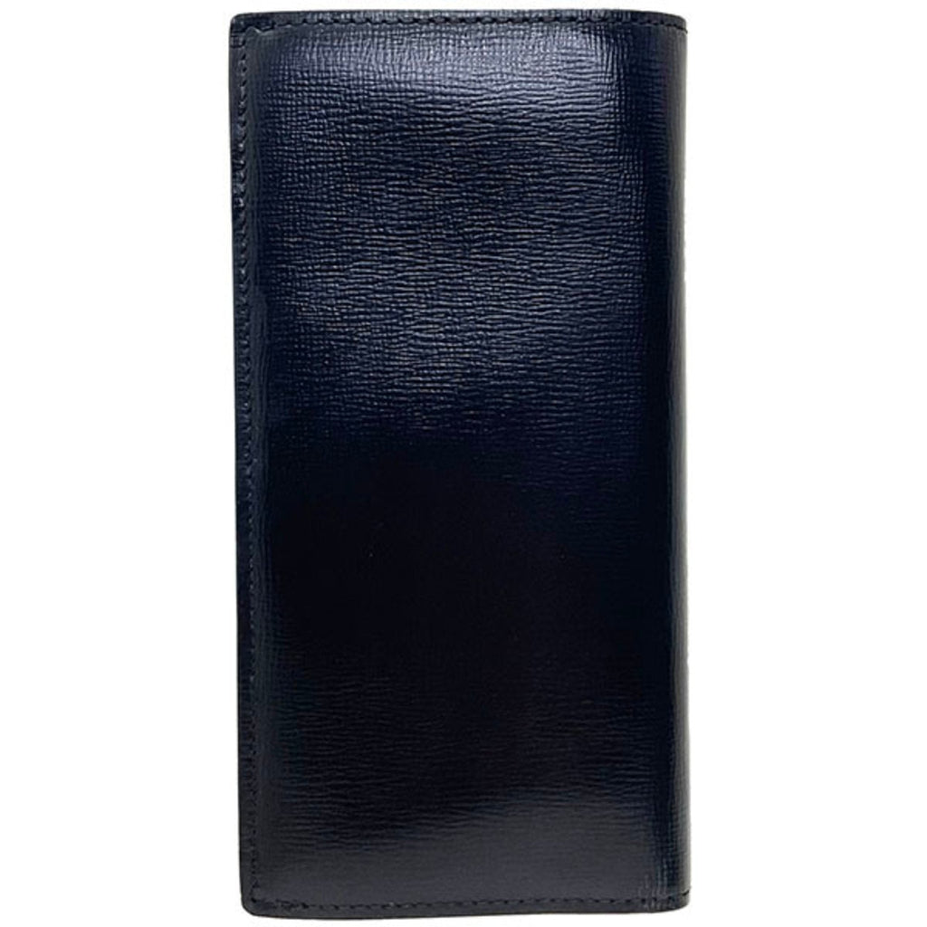 Burberry Black Leather Long Wallet (Bi-Fold)