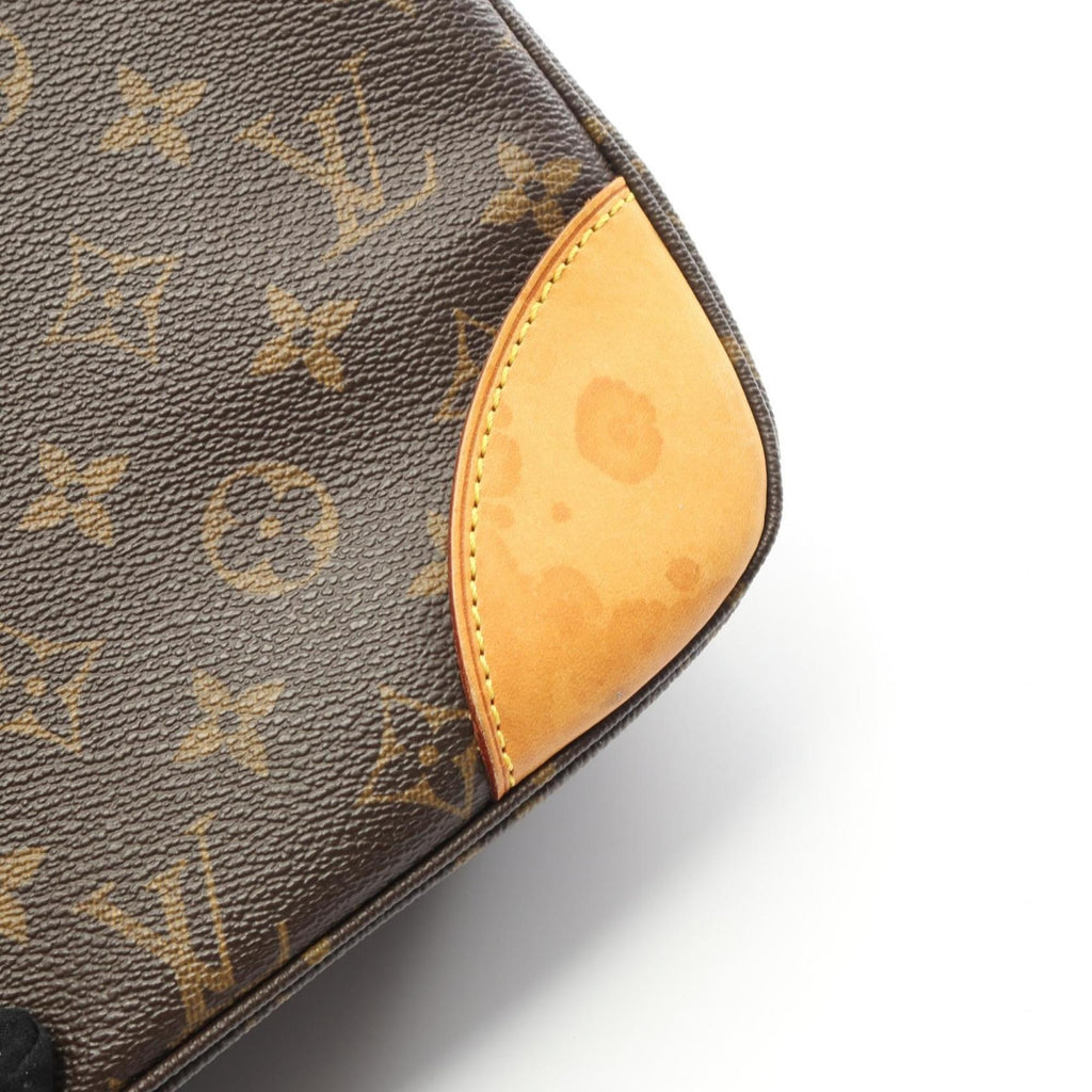 Louis Vuitton Brown Coated Canvas Leather Shoulder Bag