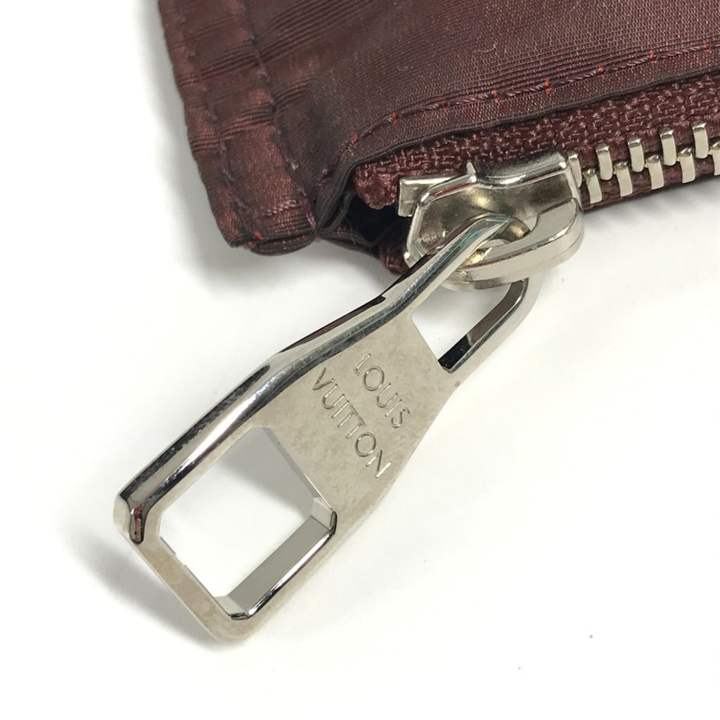 Louis Vuitton Brown Leather Nylon Shoulder Bag Tote Bag