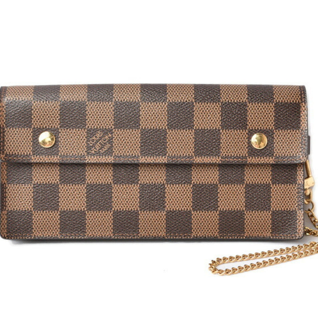 Louis Vuitton Damier Damier Canvas Damier Canvas Chain/Shoulder Wallet