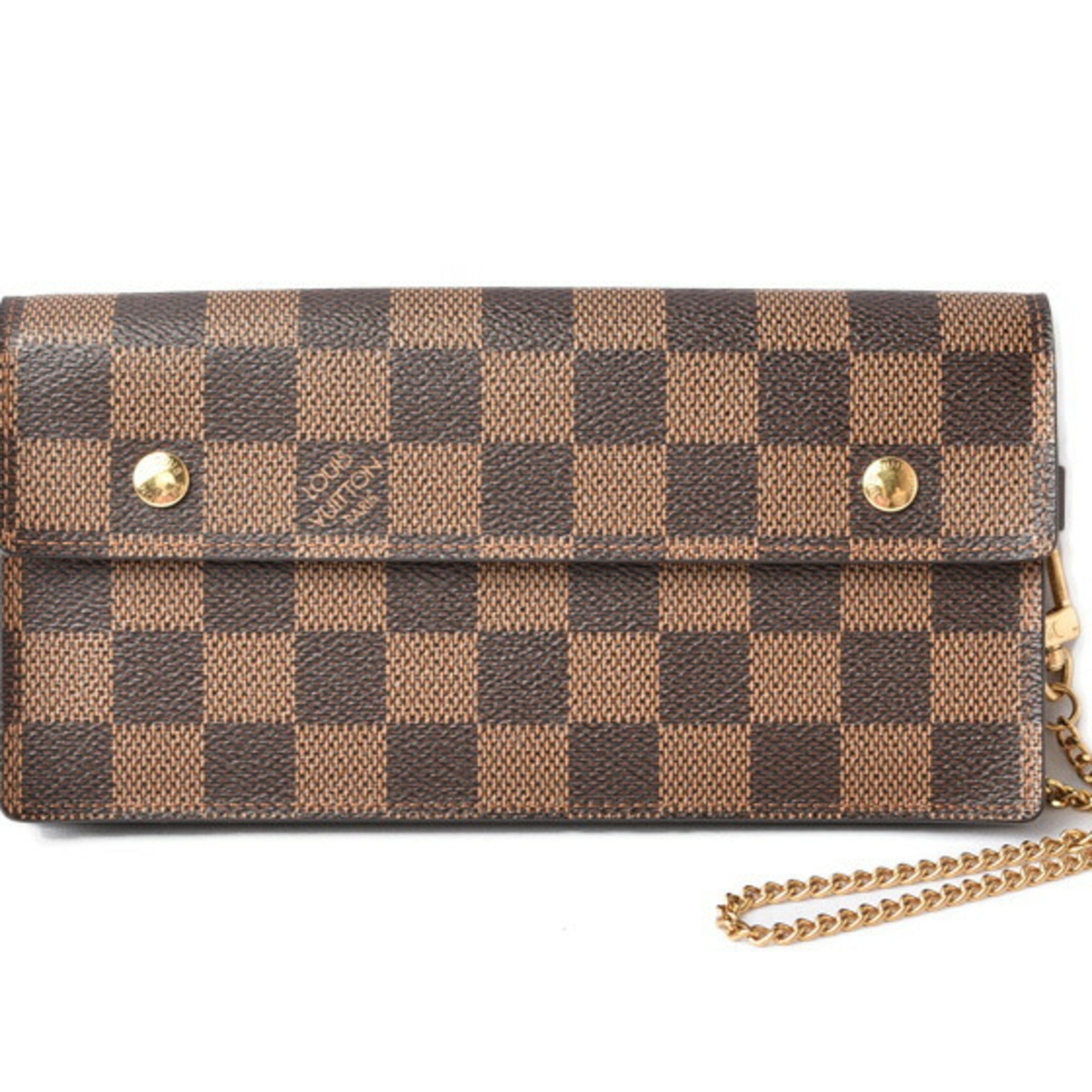Louis Vuitton Damier Damier Canvas Damier Canvas Chain/Shoulder Wallet