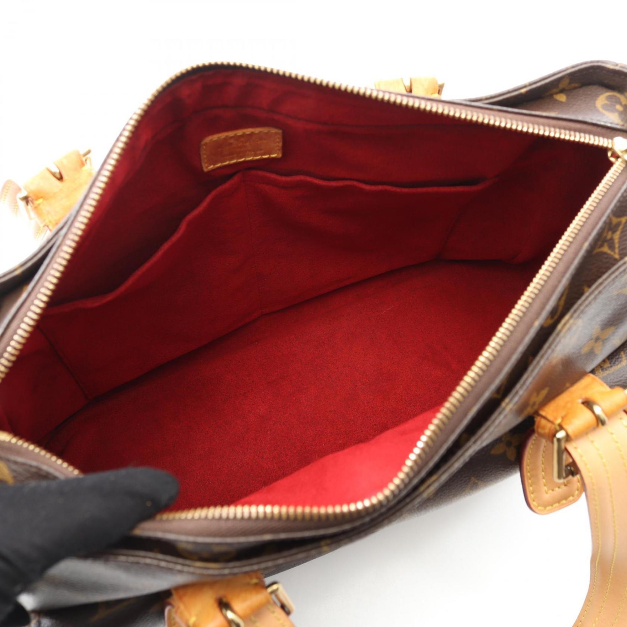 Louis Vuitton Brown Coated Canvas Leather Handbag
