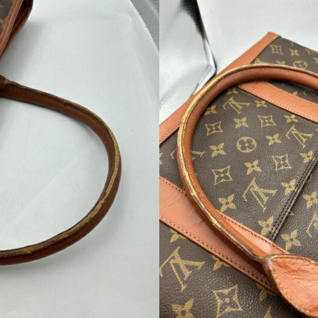 Louis Vuitton Monogram Brown Leather Tote Bag