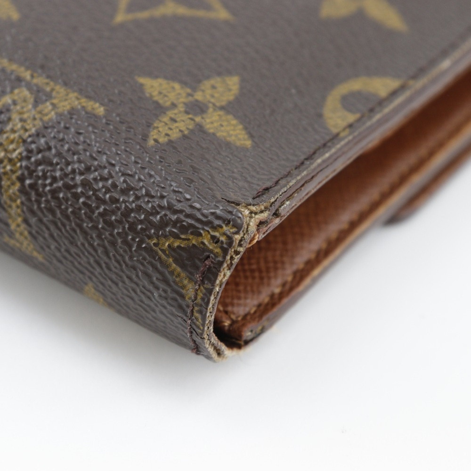 Louis Vuitton Brown Monogram Canvas Wallet (Tri-Fold)