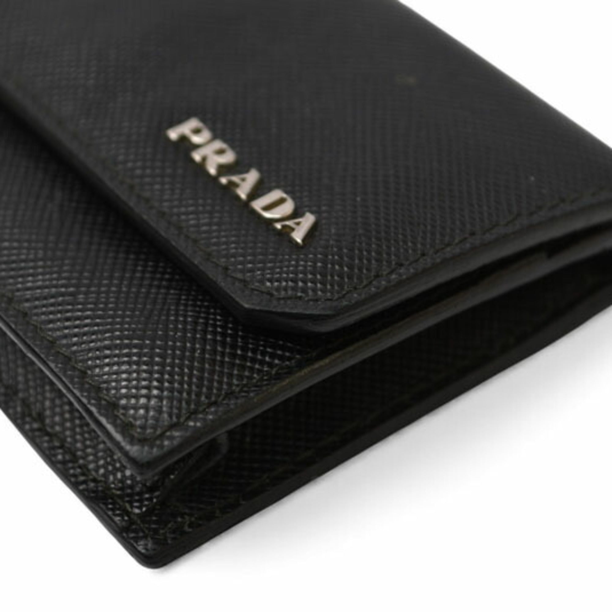 Prada Black Leather Coin Purse/Coin Case