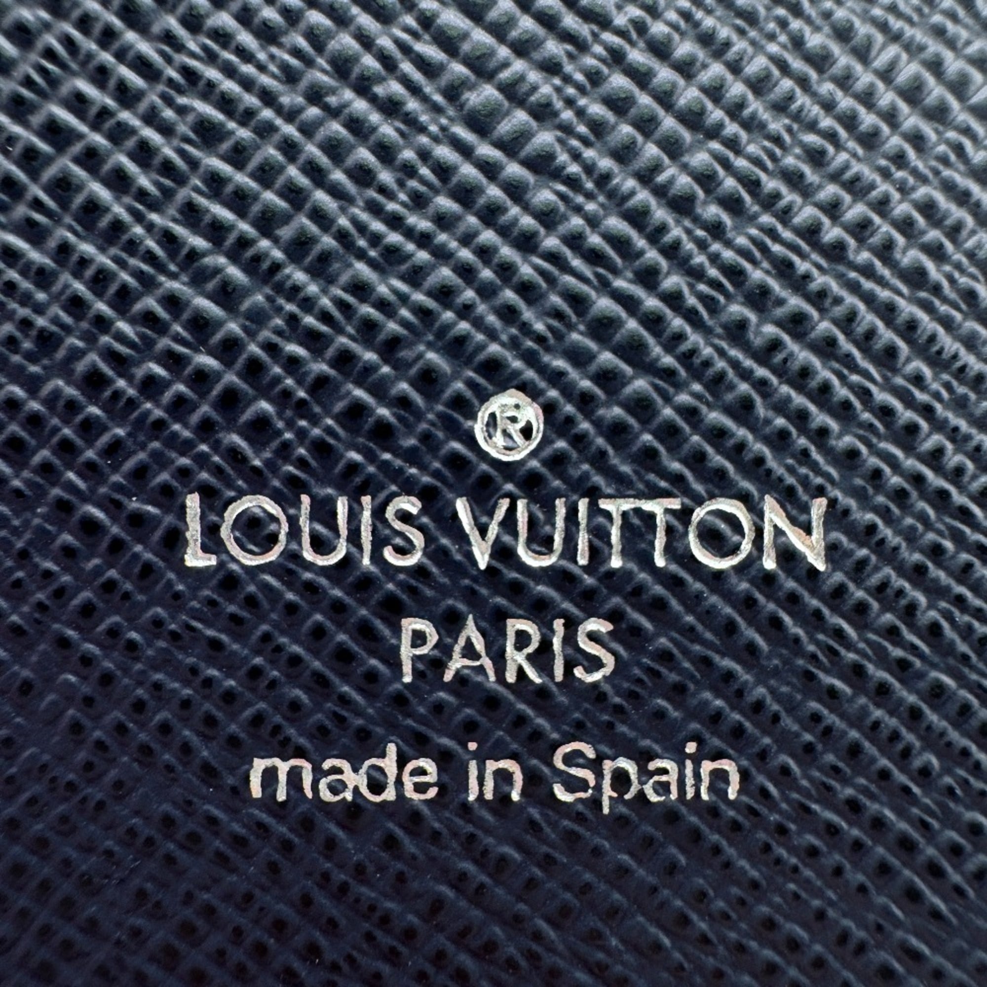 Louis Vuitton Navy Leather Long Wallet
