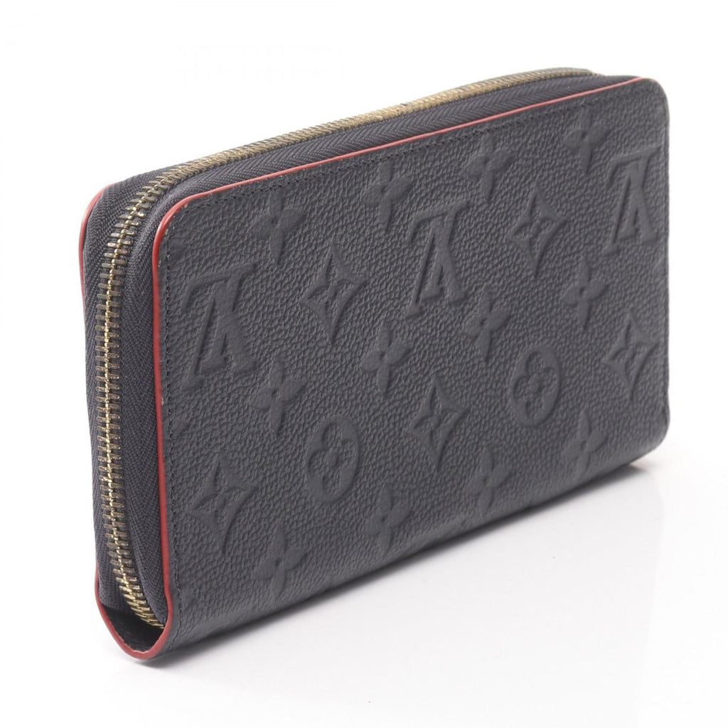 Louis Vuitton Marine Rouge Navy Red Color Monogram Empreinte Long Wallet