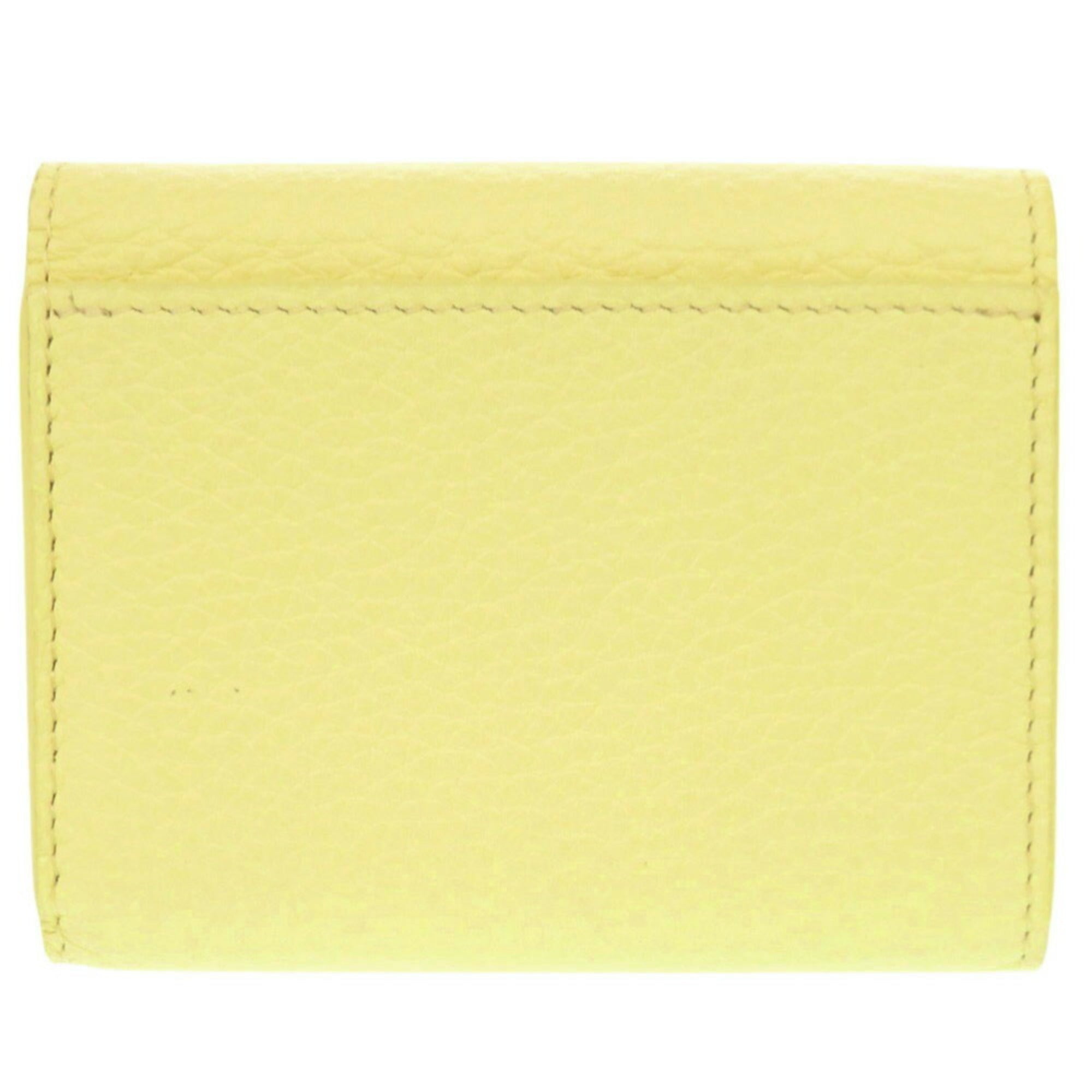 Louis Vuitton Yellow Leather Wallet (Tri-Fold)