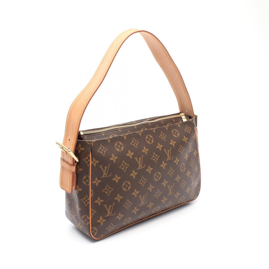 Louis Vuitton Monogram Brown Coated Canvas Leather Shoulder Bag
