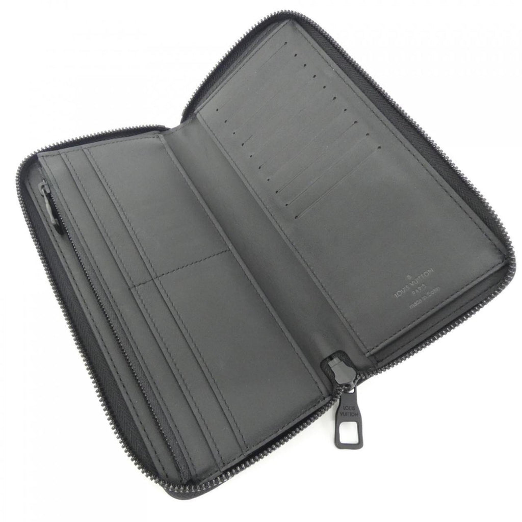 Louis Vuitton Black Leather Long Wallet