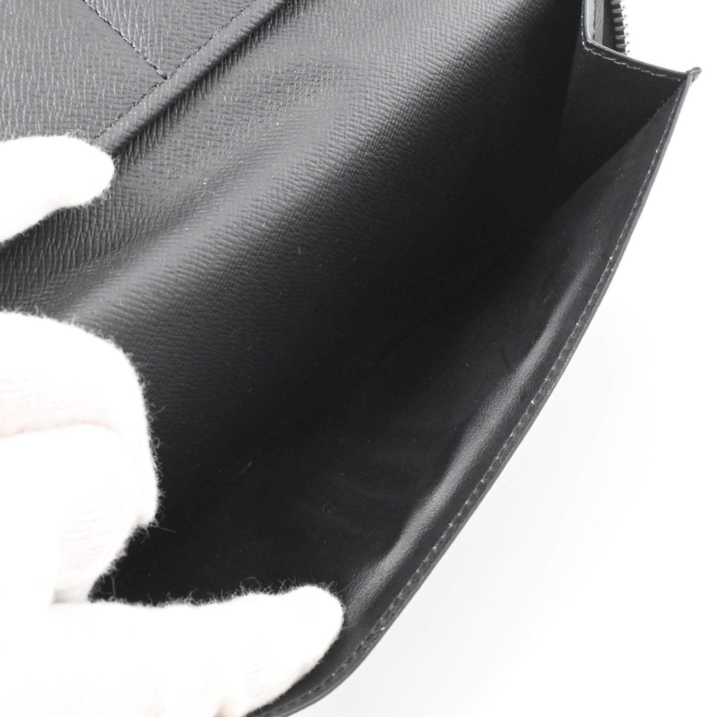 Louis Vuitton Epi Noir Epi Leather Long Wallet