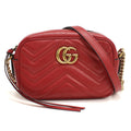 Gucci Red Color Quilting Shoulder Bag (Pre-Owned)