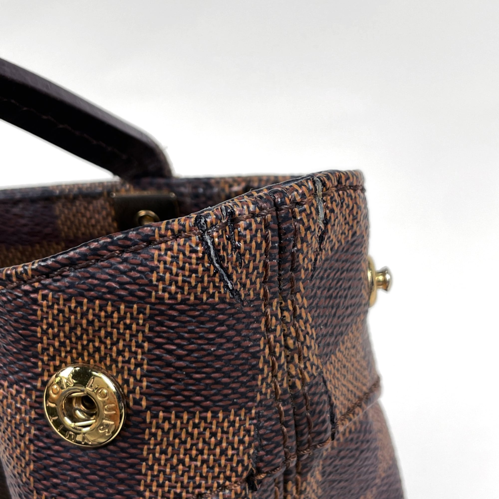 Louis Vuitton Brown Damier Canvas Shoulder Bag Tote Bag