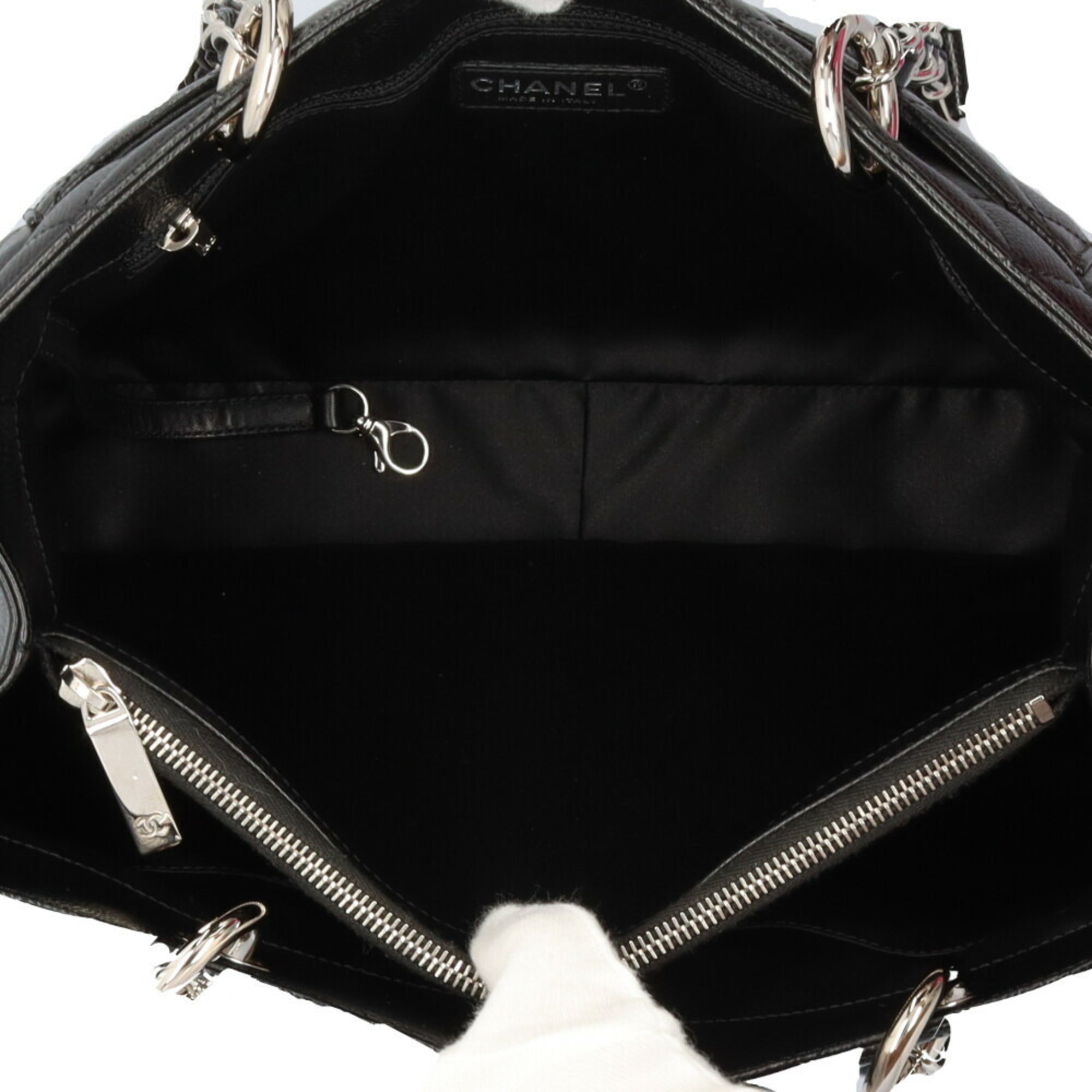 Chanel Black Caviar Leather Tote Bag