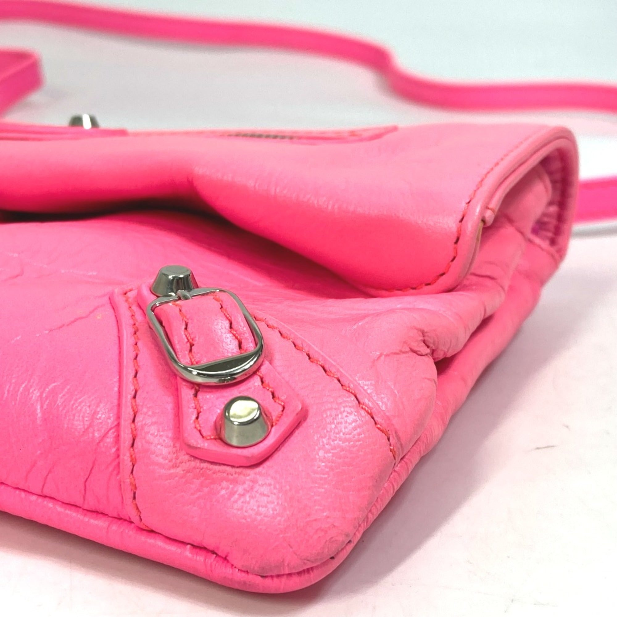 Balenciaga Pink Leather Clutch