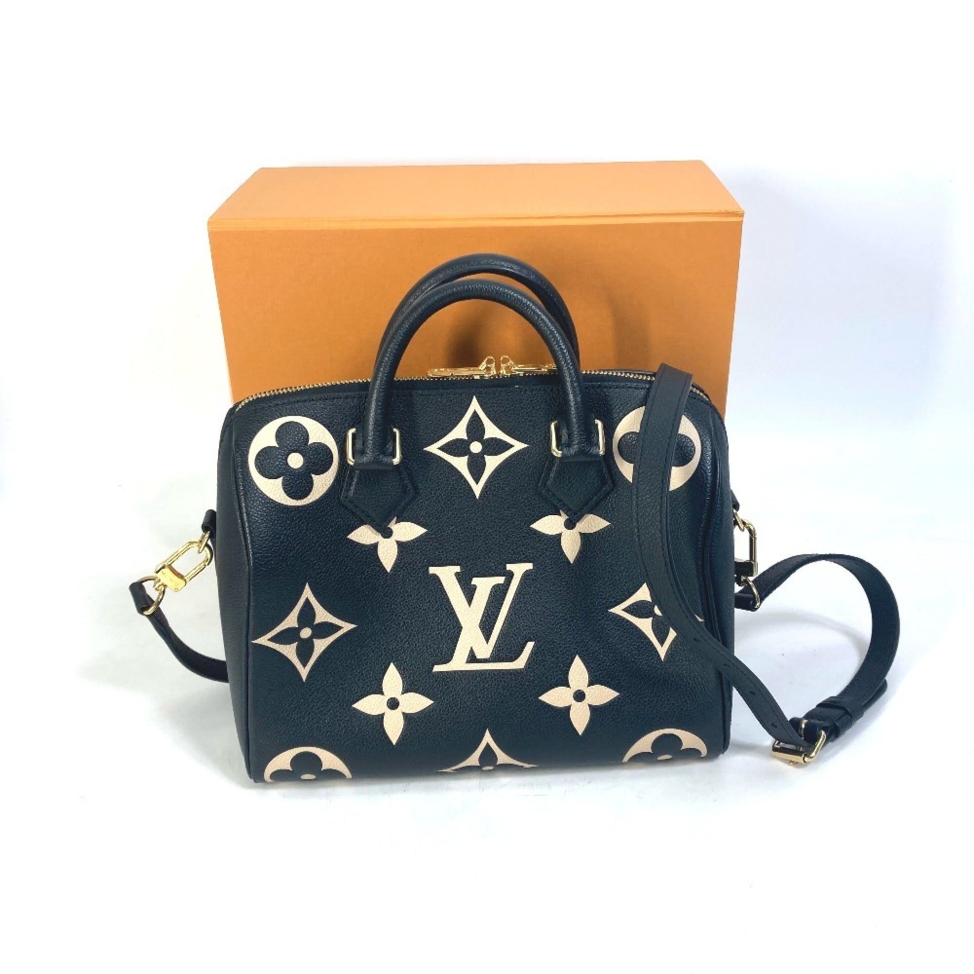 Louis Vuitton Black Monogram Empreinte Boston Bag Handbag Shoulder Bag