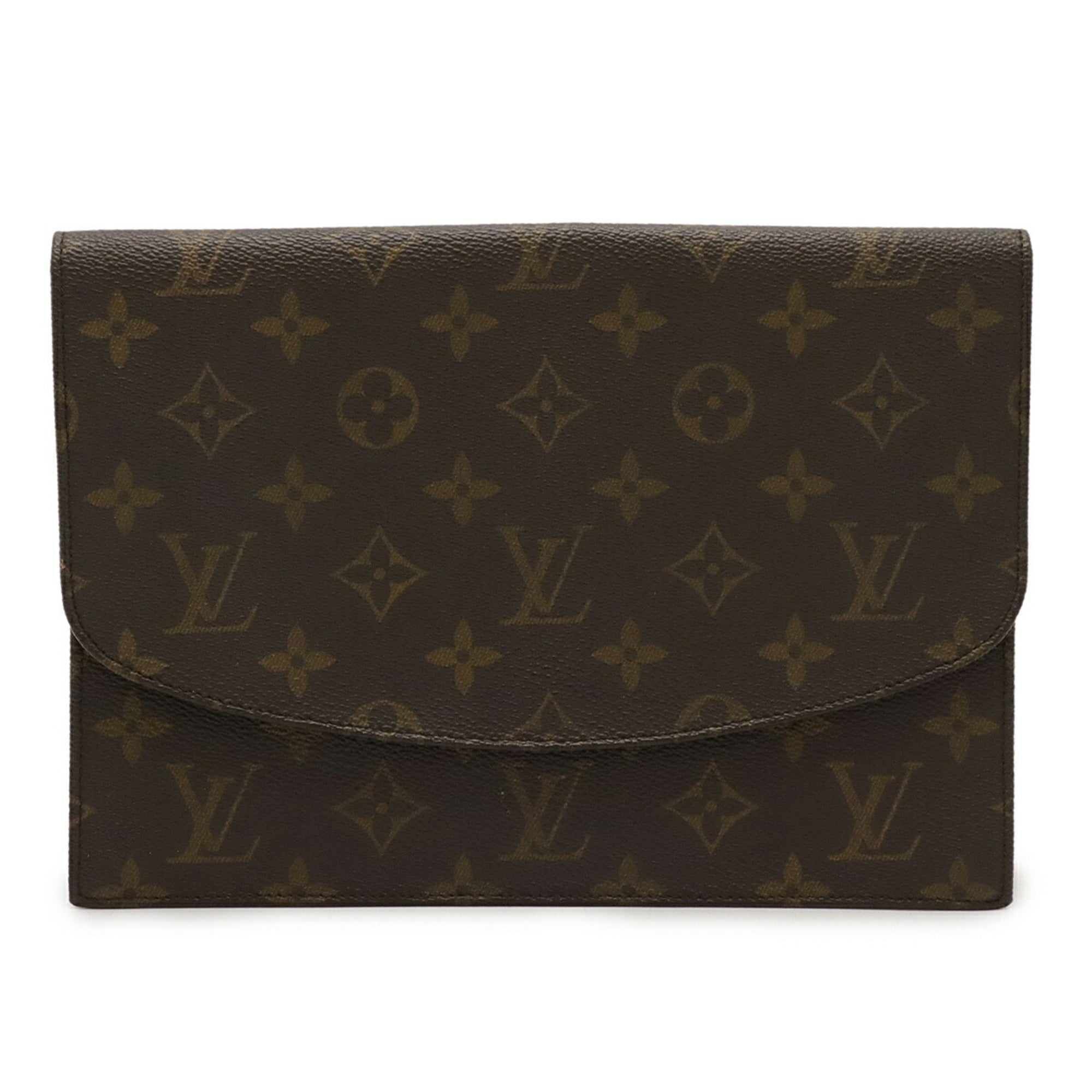 Louis Vuitton Brown Monogram Monogram Clutch Bag Pochette Pouch