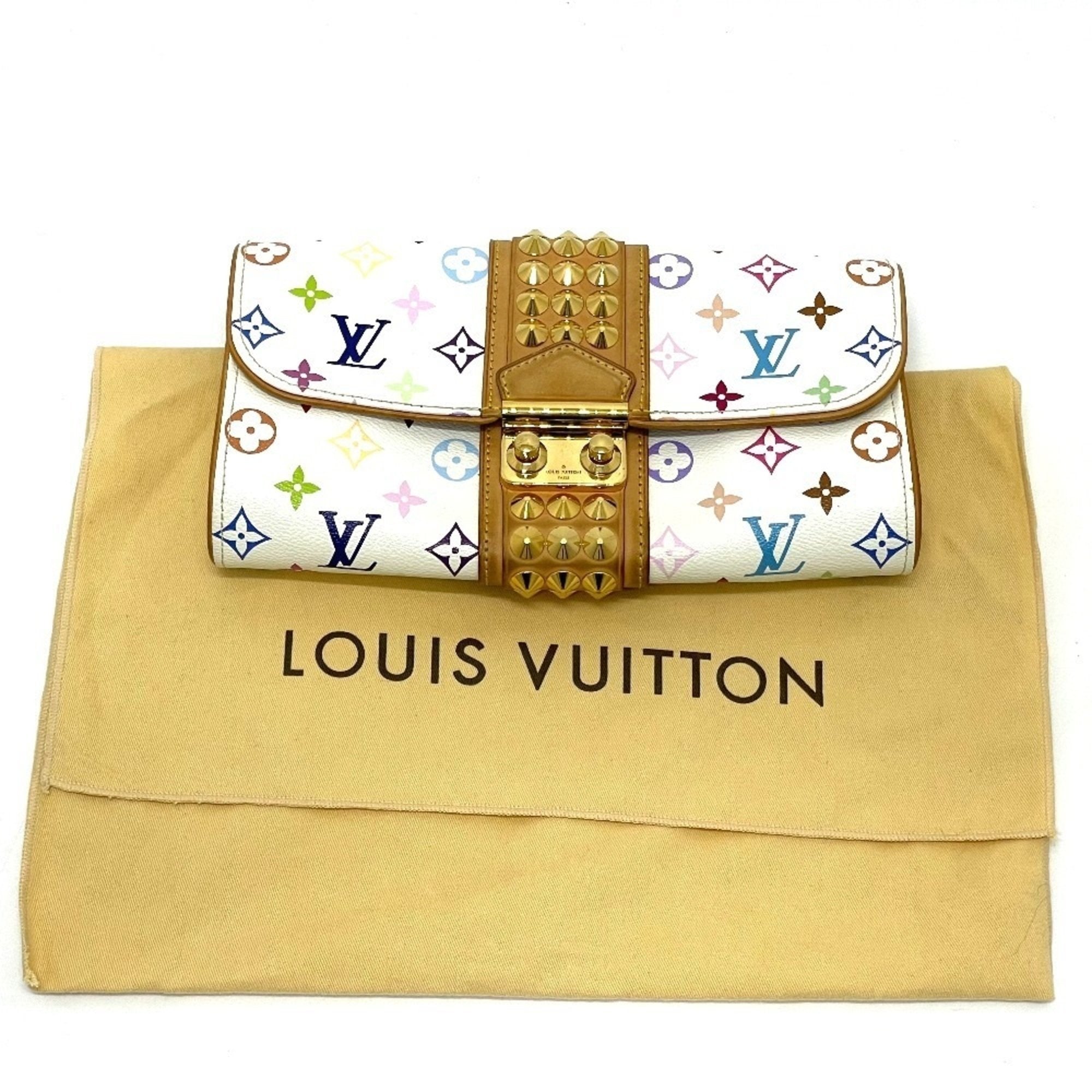 Louis Vuitton Blanc Multi-Color Monogram Multicolore Clutch Bag Pochette