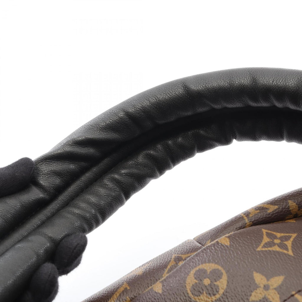 Louis Vuitton Black Brown Monogram Coated Canvas Leather Backpack