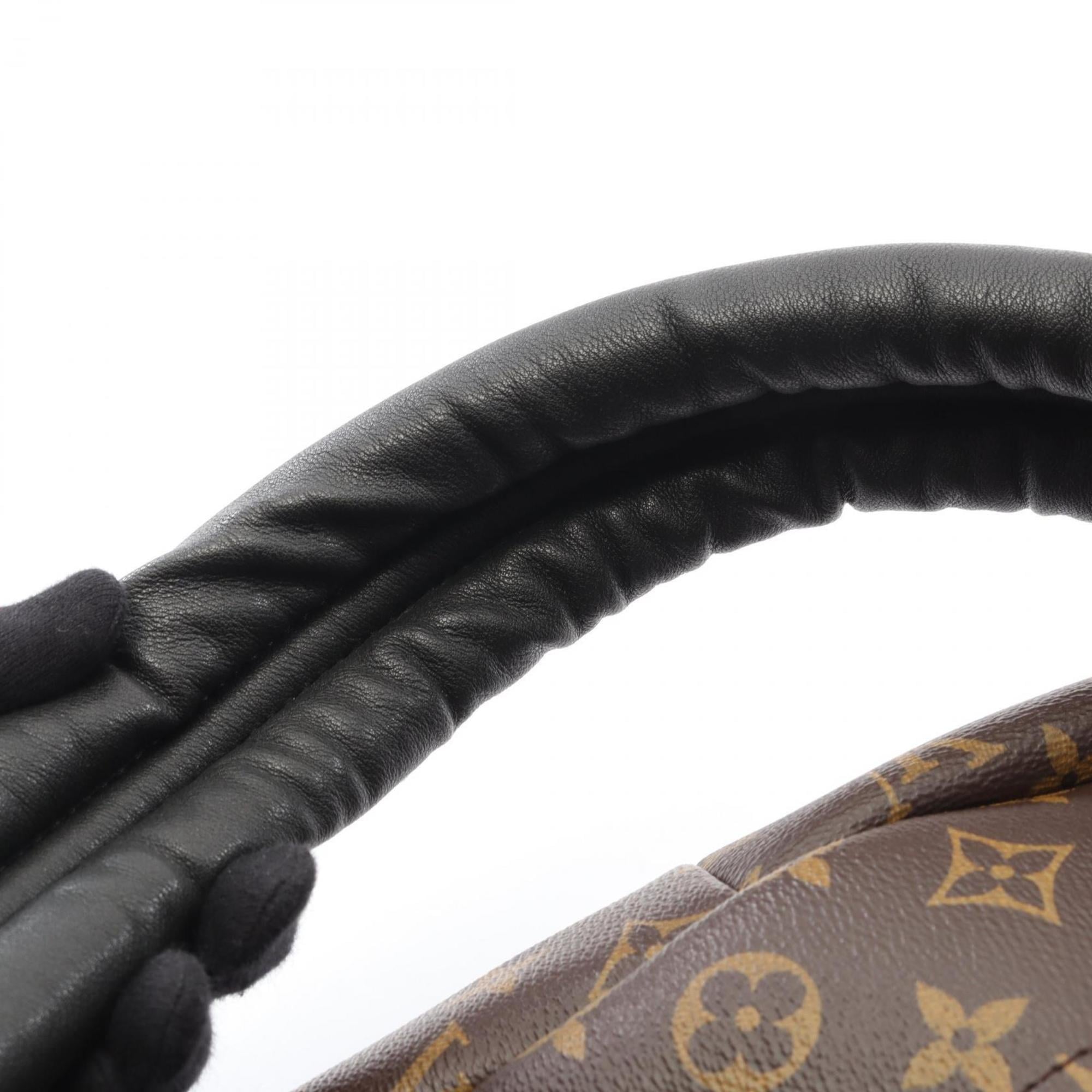 Louis Vuitton Black Brown Monogram Coated Canvas Leather Backpack